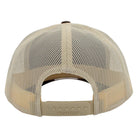 Beige mesh cap with a Richardson brand snapback closure. 