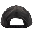 Back of a dark grey cap with a Richardson logo on the snapback closure. 